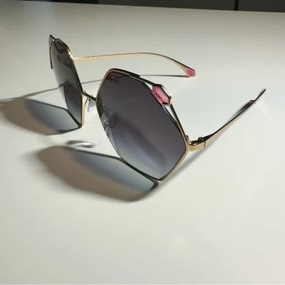 Bvlgari BV 6160 20148G Pink Gold Metal Hexagonal Sunglasses  display picture 3