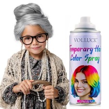 Temporary Gray Hair Spray Color - Washable Silver Dye for Kids and Adults