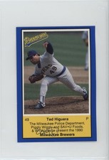 1990 Milwaukee Brewers Police Milwaukee Teddy Higuera #49 0gx4