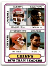1980 Topps Ted McKnight/J.T. Smith/Gary Barbaro/Art Still Football Cards #39
