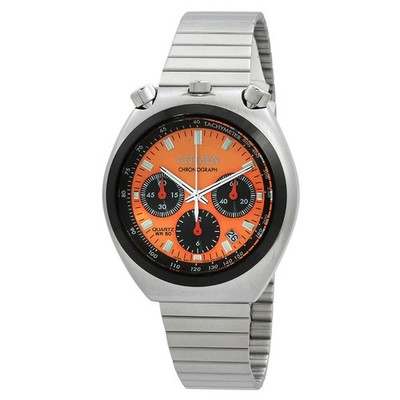 Citizen Chronograph Quartz Orange Dial Unisex Watch AN3660-81X