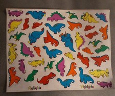 Vintage Highlights Magazine 1993 Dinosaurs Sticker Sheet Unused 12 Sheets