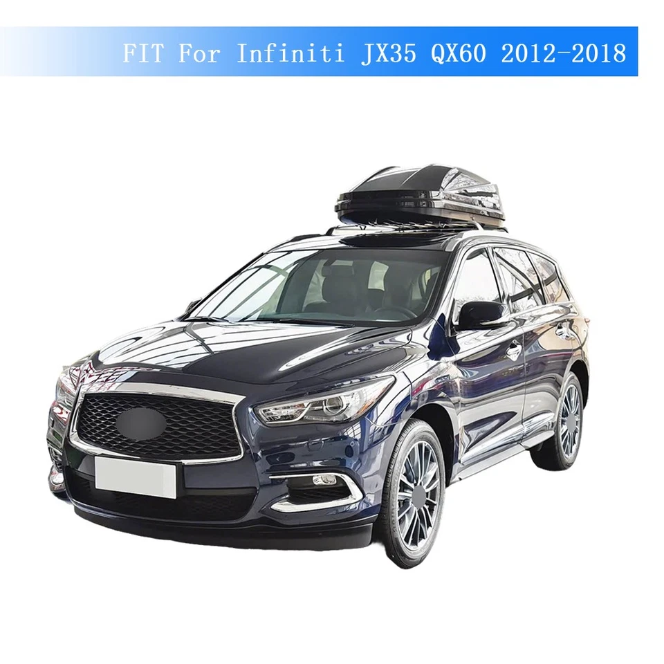 Glossy Black Chrome Delete Window Trims For Infiniti JX35 QX60 2012-2018 Foto 3 de 4