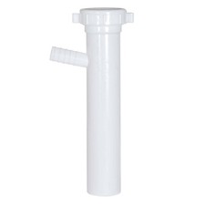 EZ-FLO Dishwasher Tailpiece 1-1/2 x 8 Inch Slip Joint 5/8 Branch White Poly