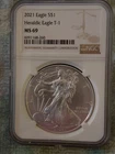 🦅 2021 Silver Eagle T1 NGC MS69 💎 Heraldic Eagle Type 1