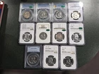 Partial Set Franklin Half Dollars-11 Coins Most Proof, 2 Full Bell Lines, 5 CAC+