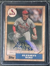 Diaz, Aledmys - 2017 Topps S1 - 1987 Baseball - Maple Wood - Autograph - 3/25