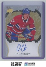 2021-22 UD Ice Exquisite Collection Rookie Signatures Cole Caufield RC /25 #R-CC