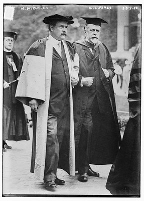Photo:G.L. Rives,N.M. Butler,two men in Graduation Robes