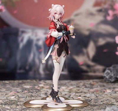 Genshin Impact Yae Miko PVC Anime Figure Collectible Red Outfit Pink Hair