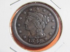 1848 Braided Hair Head Large Cent #330 - VF