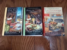 (3) Bibliophile Mystery Paperback Books 5,6,7 Kate Carlisle Acceptable Condition