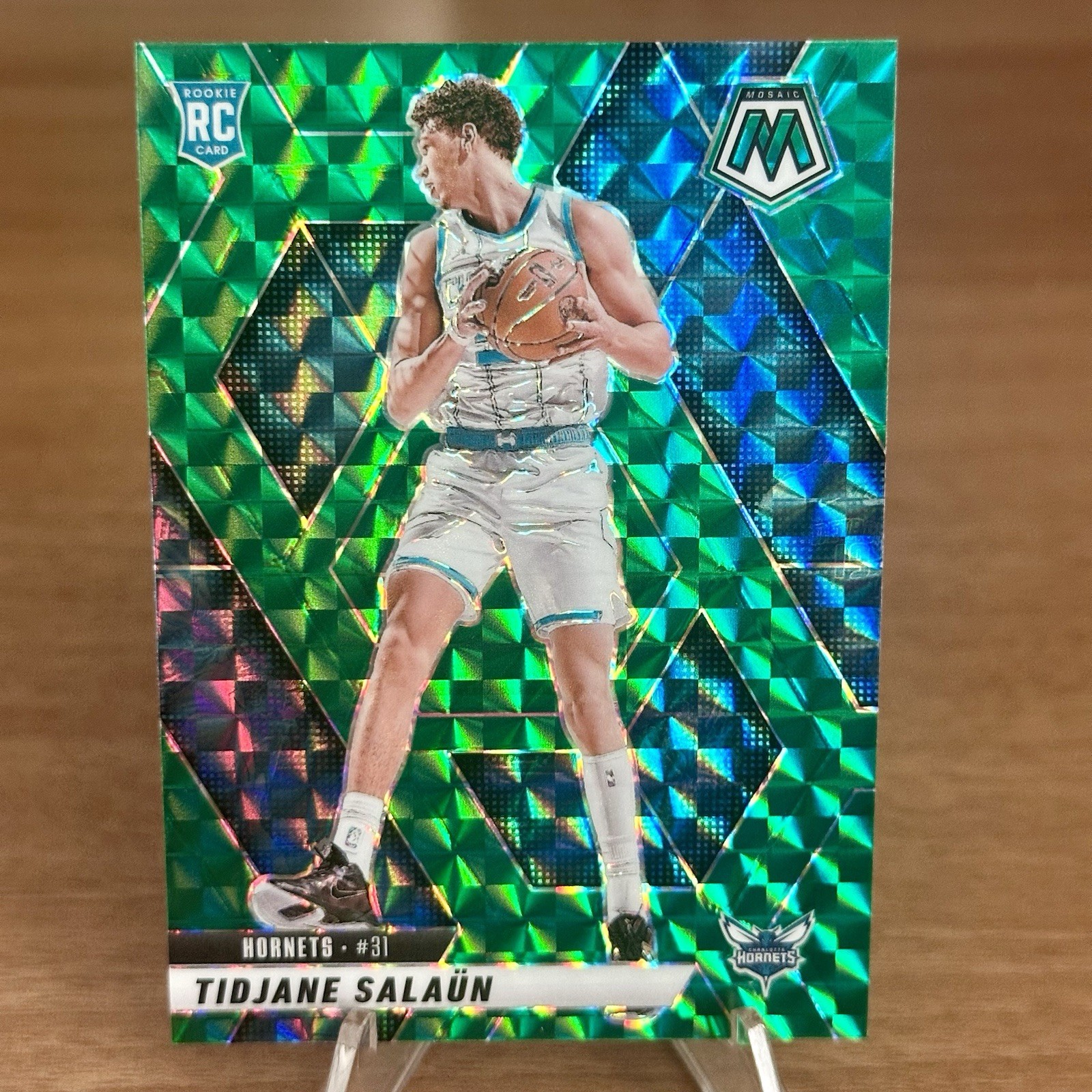 2024-25 Panini Mosaic Tidjane Salaun #241 Rookie Green Prizm Charlotte Hornets