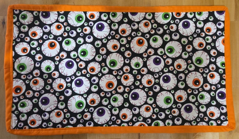 NEW! 2 Reversible Halloween (Eyeballs/Polka Dots) Place Mat by Jeanie's Designs - Image 2 of 4