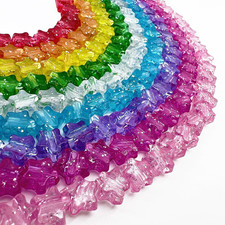1000 Pcs Glitter Star Pony Beads Shapes for Friendship Bracelet, Large Hole Kand
