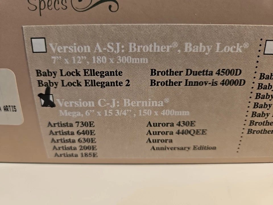 Magna Hoop Jumbo Version Bernina CJ 6" by 15 3/4" 150 x 400 mm Complete - Image 3 of 4