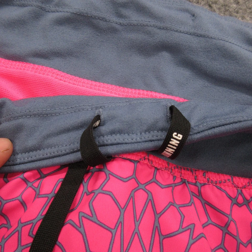 Pantalones Cortos de Correr Nike Dri-Fit Para Mujer Grandes Rosa Estampado Geométrico Forrados Ligeros Foto 4 de 4