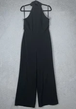 Lovers + Friends Jumpsuit Womens Large High Neck Sleeveless Wide Leg Dressy