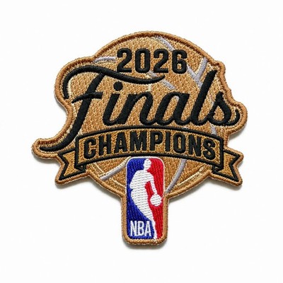 EMBROIDERED FINALS 2026 CHAMPIONSHIP TROPHY NBA LOGO PATCH IRON ON