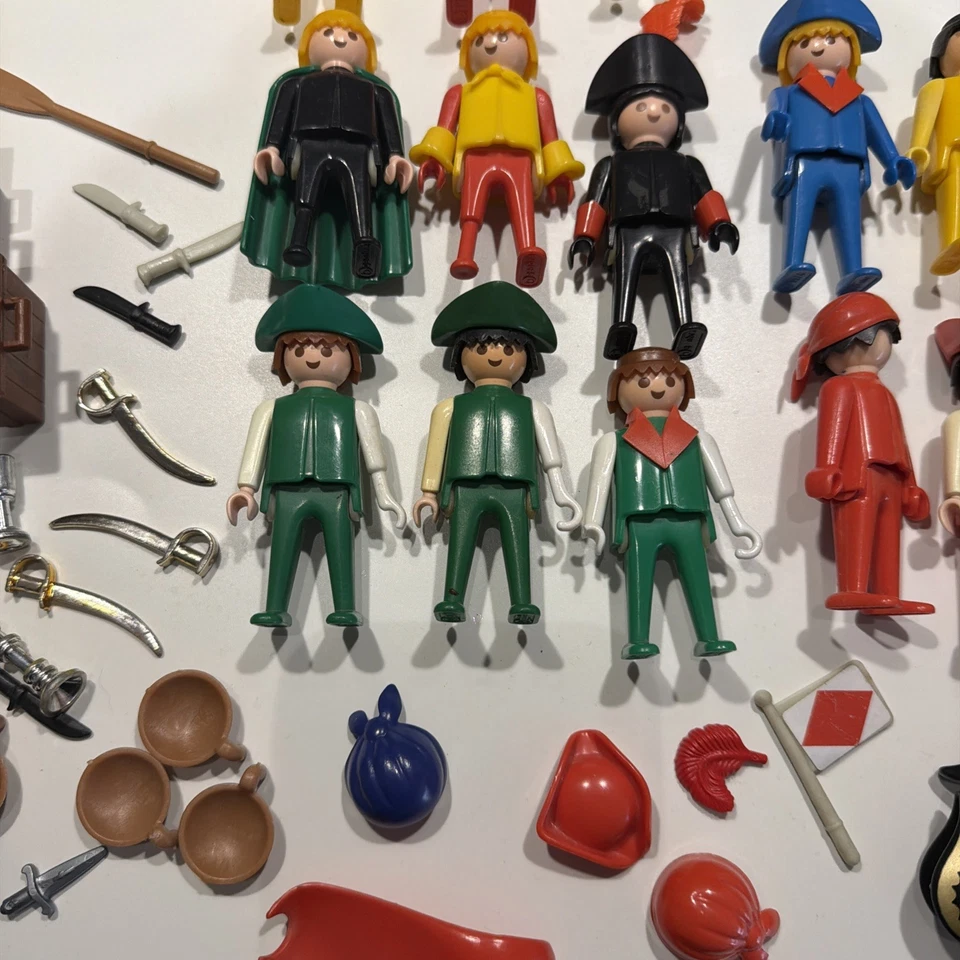 PLAYMOBIL vintage lot pirates coffre carte trésor Armes set 3542 de 1978 / 3550 - Photo 3/4