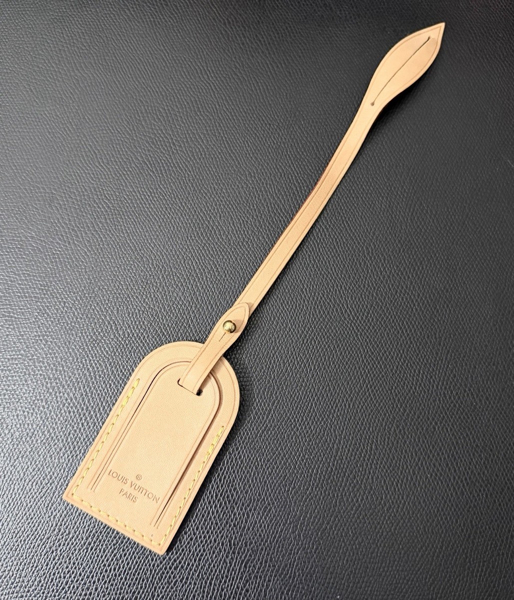 Louis Vuitton Natural Vachetta Name Tag w/ KS Initials Beige