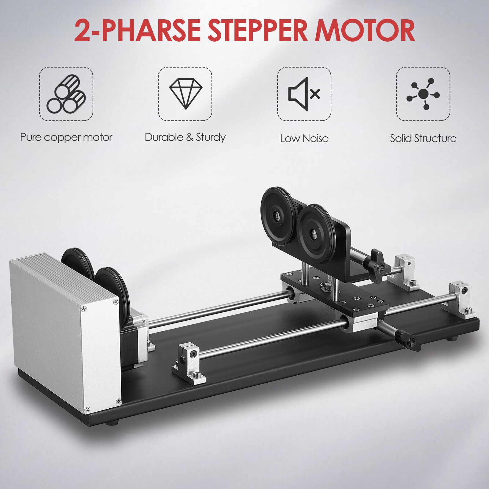 Monport 4-Wheel Rotary Axis Attachment for 60W 80W 100W 130W CO2 Laser Engraver