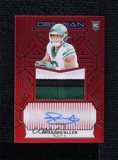 2024 Panini Obsidian Rookie Jumbo Jersey Red 4/75 Braelon Allen Auto 1co7