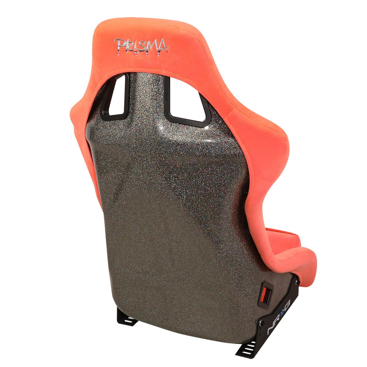 NRG innovations Alcantara Peach Prisma Fixed Back Bucket Seat FRP