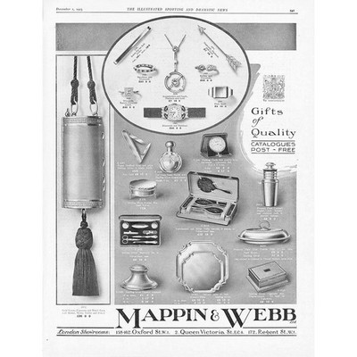 MAPPIN & WEBB Qualitätsgeschenke #1 - antike Werbung 1923