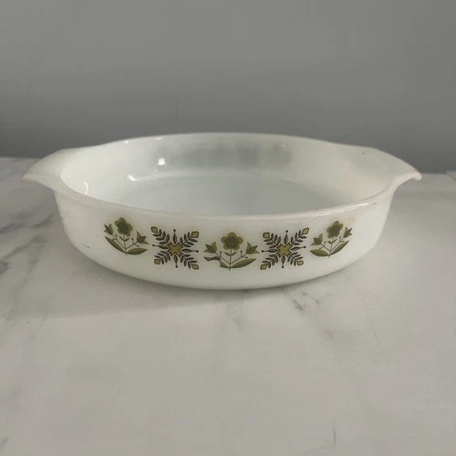 Vintage Anchor Hocking Fire King Meadow Green 9" Baking Bowl/Dish/Pie Plate 429