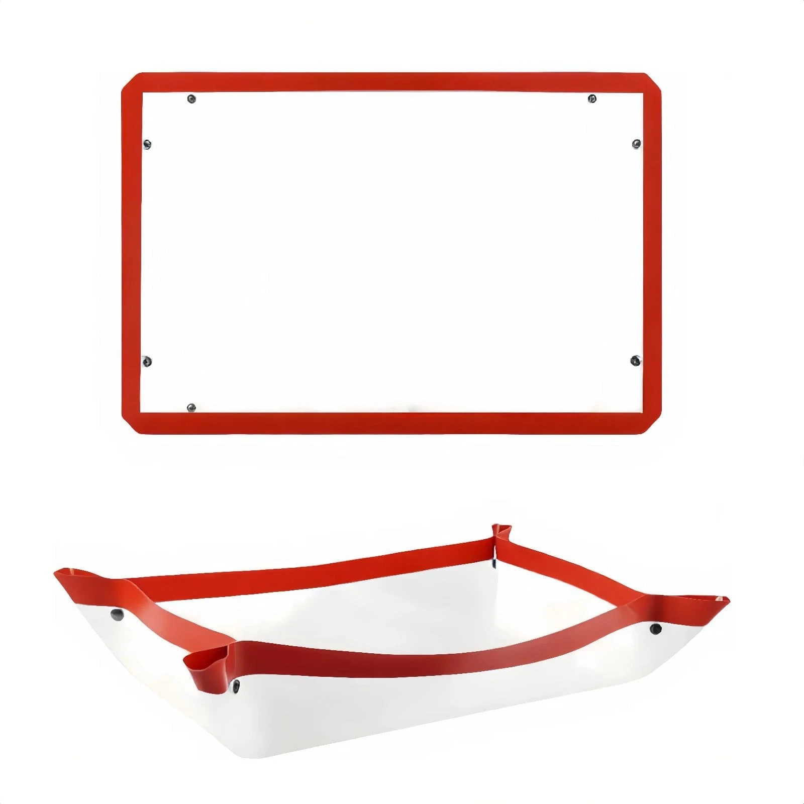 Extra Large 23.6"x15.8" Full Size Silicone Baking Mat with Snap Lock Edges, R...