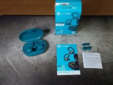 JLab Go Air Sport Wireless Earbuds Teal Bluetooth Secure Fit Ear Hook Workout