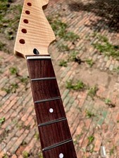 Rosewood Stainless steel 22fret Natural color Flame Maple Electric Guitar Neck