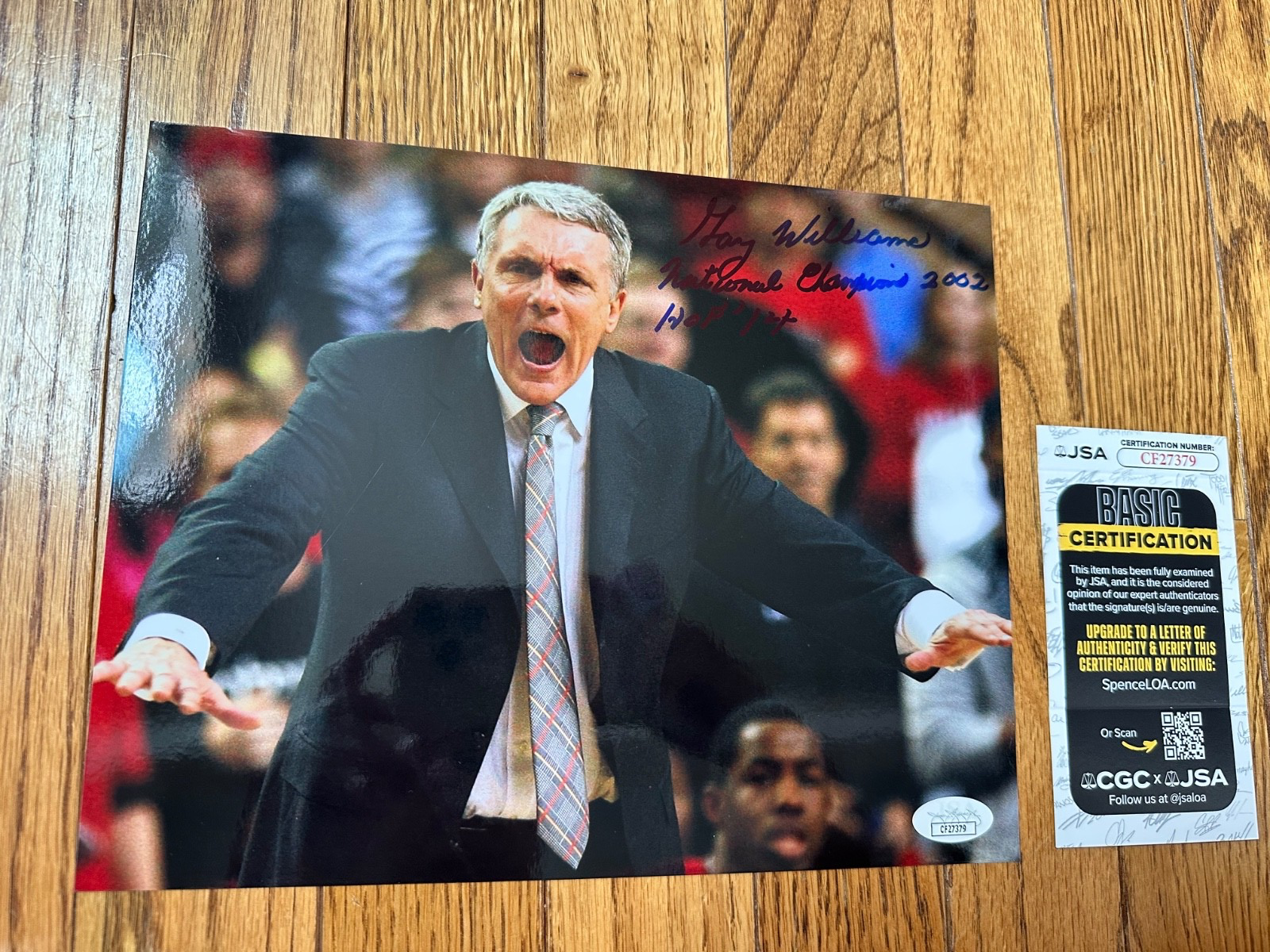 Gary Williams Autographed Signed Maryland Terrapins Coach NCAA Basketball 8x10 Photo JSA 