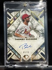 THOMAS SAGGESE 2025 DIAMOND ICONS ROOKIE ON CARD AUTO (1/10) St. Louis Cardinals