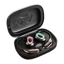 Open Ear Headphones, Bluetooth 5.4 Wireless Earbuds with Smart Digital Black