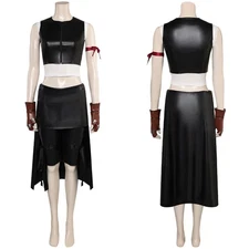FF VII: Advent Children Tifa Lockhart Cosplay Costume Halloween Pants Vest Dress