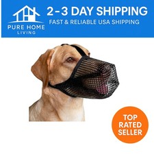 Lightweight Mesh Dog Muzzle - Adjustable Snout Guard for Medium Long Snout Dogs