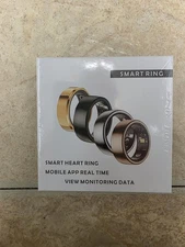 Taille 9 BLACK Tracker d'activité de la bague intelligente HR, SpO2 & Suivi du sommeil iOS/Android