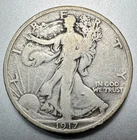 1917-D  REVERSE  WALKING LIBERTY HALF DOLLAR   VG   BETTER DATE #1318