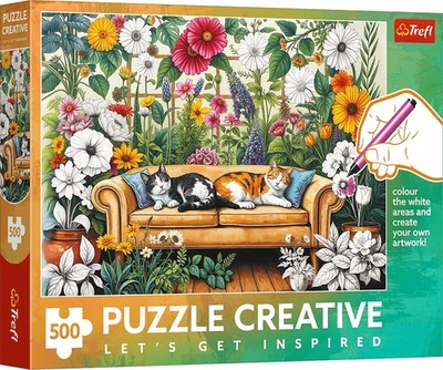 NEW TREFL Jigsaw Puzzle 500 Pieces Coloring Creative Cat Orangery