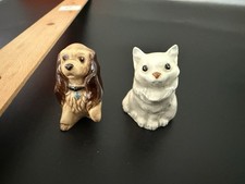 HAGEN RENAKER MINIATURES FIGURINES COCKER SPANIEL & White Persian Cat