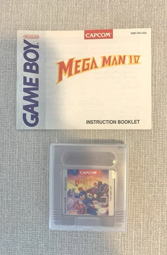 Mega Man IV- Nintendo GameBoy, Capcom 1993 w/ Manual. Used/ Pre-owned
