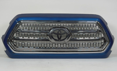 2016-23 Toyota Tacoma TRD Front Bumper Upper Blue/Chrome Grille 53100-04500 OEM