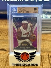 2013-14 Select - LeBron James - Clutch Prizm Purple /99 Heat - BGS 10