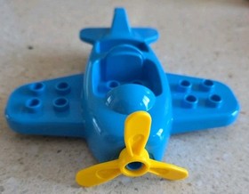 LEGO DUPLO - YELLOW PROPELLER CELESTIAL PLANE - 10804 - JUNGLE JUNGLE - VINTAGE USED
