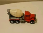 Vintage Hot Wheels 1979 Peterbilt Cement Mixer Concrete Truck Red White