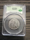 1945-S Liberty Walking Half Dollar Silver Witterbrick CAC MS65 Signed