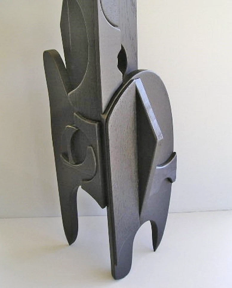 Modern Abstract Wood Art Sculpture Isamu Noguchi Style