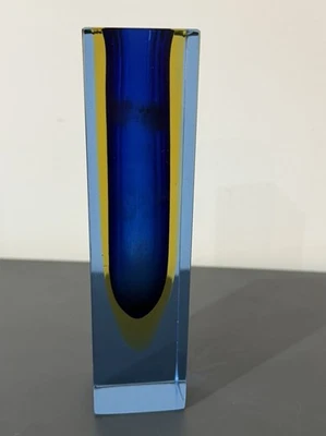 MURANO GLAS BLOCK-VASE vintage sehr schön - Bild 1 von 4